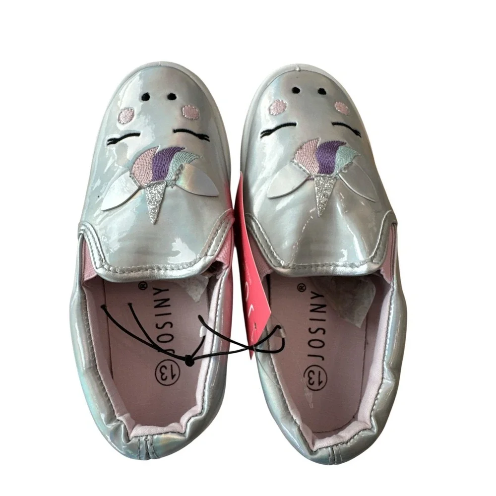 Kids Shoes Bundle Josiny Unicorn Slip-On + Mini Melissa Jelly Ballet Flats Sz 13